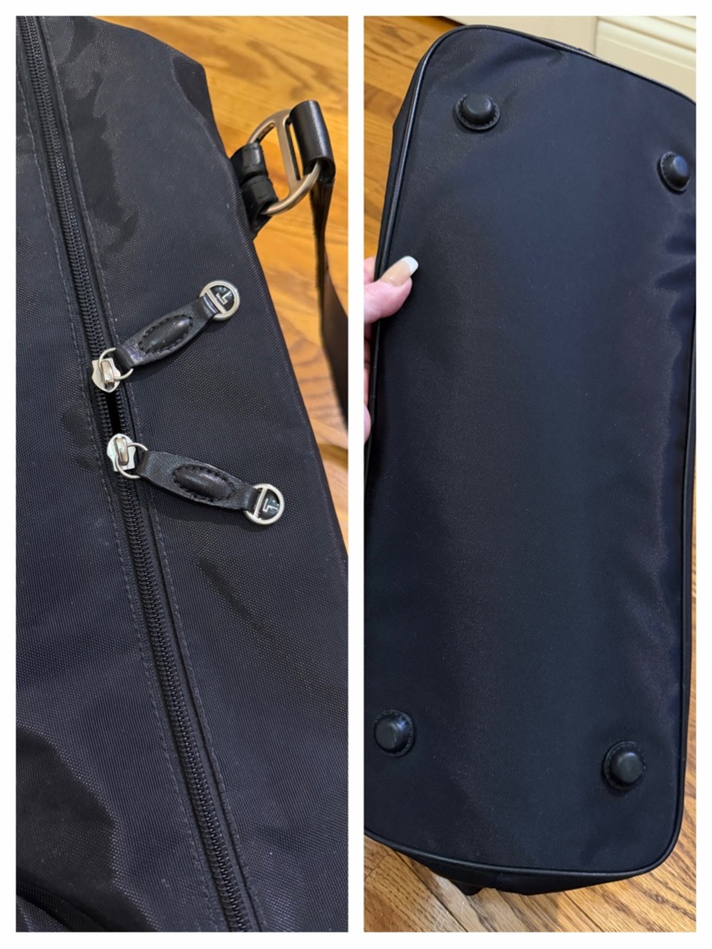 Tumi Ballistic Nylon with Leather Trim Duffle Weekender Bag - Picture 9 of 16